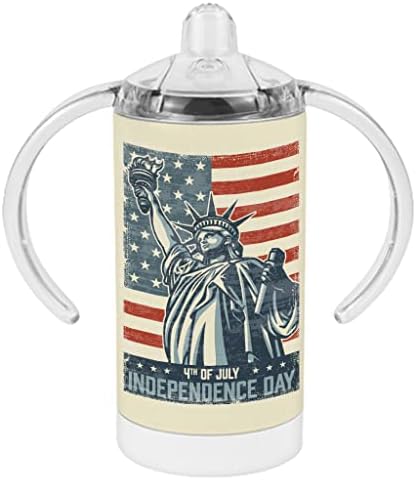 יום העצמאות כוס קש-פסל החירות כוס קש לתינוק-גביע קש פטריוטי