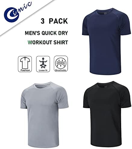 CIMIC 5/3 חבילה מריצה גברים חולצות מזדמנים אימון לחדר כושר רגיל לחות פיתול חולצות שרוול קצר פעיל של