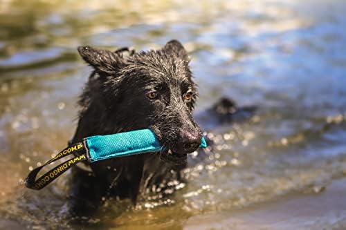 צעצוע משיכה של כלב דינגו עם ידית, כרית עקיצת כלבים למשיכת מלחמה, פגוש כלבים צף על המים, כותנה צבעונית,