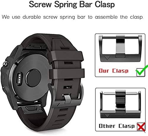 Bandkit 26 22 ממ סיליקון Watchband עבור Garmin Fenix ​​6x 6Pro Watch שחרור מהיר שחרור קל רצועת רצועת