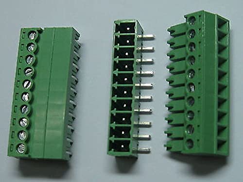 12 יחידות בורג מסוף בלוק מחבר 3.5 ממ זווית 10 פין ירוק נתקעים סוג