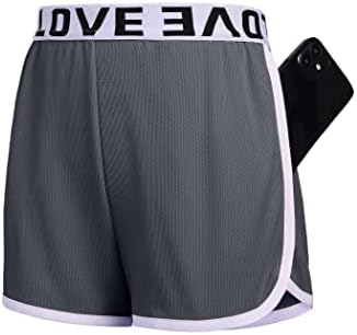 בנות זקלוטר המריצות מכנסיים קצרים עם כיסים אימון סולידי חדר כושר ספורט לובש מכנסי כדורגל של כדורסל כדורגל