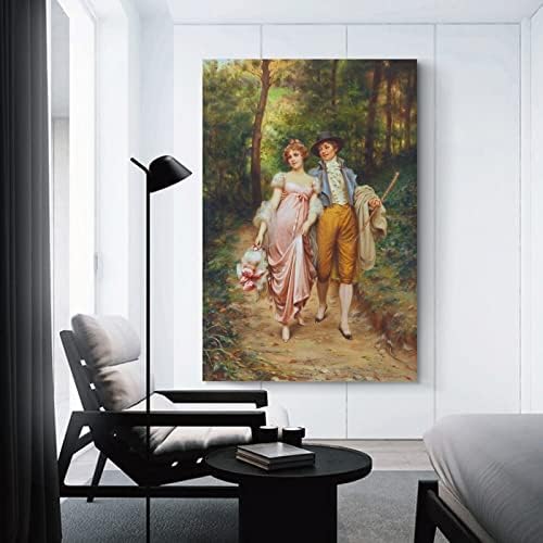 ציור רומנטי ויקטוריאני קלאסי קלאסי פוסטר בד קיר אמנות הדפסים לעיצוב קיר תפאורה לחדר עיצוב חדר שינה מתנות