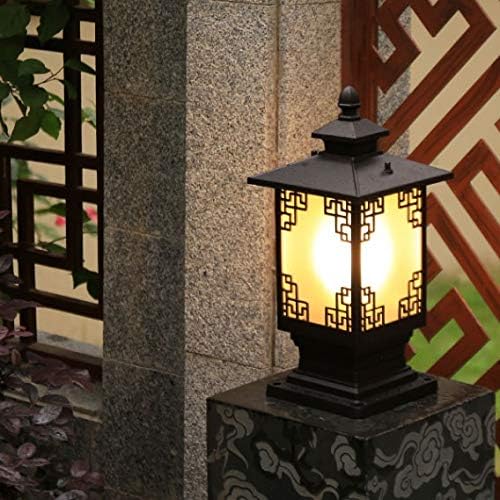 TJLSS מנורת קיר חיצונית גן חיצוני דלת אטום למים מנורה נוף חיצוני נוף חצר סגנון אירופית מנורת גן גן דלת