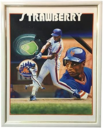 טרנס פוגארטי החתום על דריל תות ציור קנבס ממוסגר Auto COA 1/1 - Art חתימה MLB Art