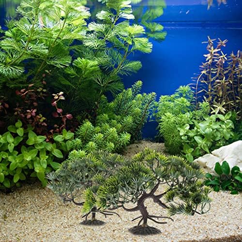 Ipetboom 2 pcs צמחי אקווריום מיכל דגים קישוטי עץ אורן צמח מלאכותי דג זהב דגי נוף מים מסתיר בונסאי קישוט