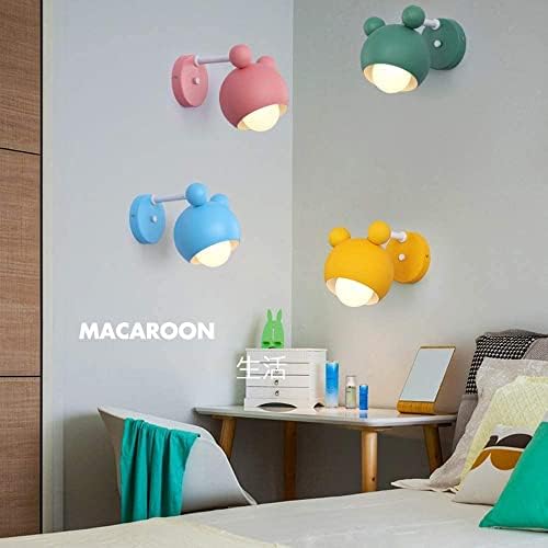 חדר ילדים מנורת קיר קריקטורה יצירתי מודרני קיר אורות, מיטת חדר שינה קריאת תאורה קבועה, פמוט קיר אור
