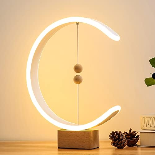 מנורת איזון Lonrisway, מנורת שולחן חכמה מתלה מגנטית איזון אור יצירתי LED LEADE LIGHT LIGHT LAPE מנורה