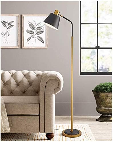 מנורות רצפה של ניאוציה, מנורה עמידה מודרנית מתכתית, עם אור מתכת כבד אור קריאה, לסלון חדר שינה אור רצפה/שחור