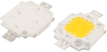 X-Deree לבן חם 10W 850-900LM כוח גבוה LED LED SMD CHIP LAED חרוז 2 PCS (Cálida Lámpara de Chip Led de
