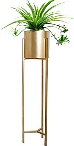 צמח MKKM מדף פרחי זהב בברזל עצמאי מינימליסטי לסלון חדר שינה מקורה עם פרגמטיזם של עציץ ואמנות מדף פרחים