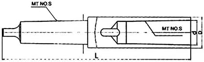 שרוול הרחבת התחדדות מורס, MT3 בתוך MT4 בחוץ, קוטר 40 ממ x 240 ממ אורך