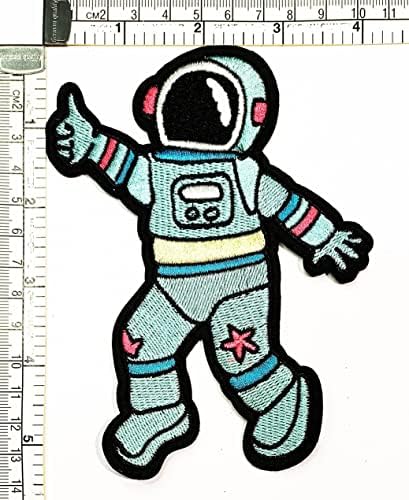 אסטרונאוט טלאי קריקטורה ילדי ילדים מדבקה בעבודת יד רקום תיקון אמנויות תפירת תיקון בד ג ' ינס מעיל תיק