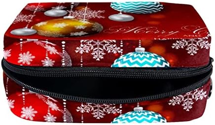 תיקים קוסמטיים של TbouoBt לנשים, תיקי איפור טיולים באביזרי תיקי טנדרטראט, מארגן, כדורים בצבע חג מולד