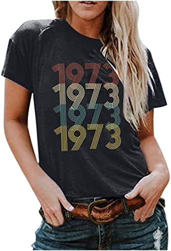 חולצת מתנה ליום הולדת 60 לנשים-וינטג 'מקוריים 1963 צמרות חמניות מודפסות רטרו שרוול קצר חולצה