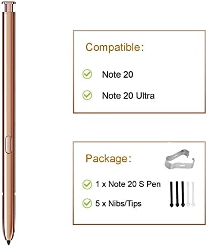 הערה 20 חרט החלפת עט Ultra S עבור סמסונג גלקסי הערה 20 & הערה 20 Ultra כל הגרסאות נוגעות בעט עם 5xtips/nibs